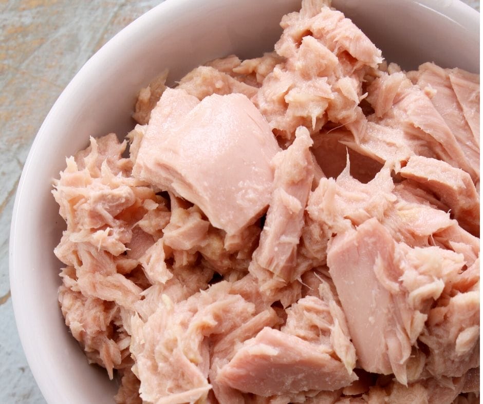 canned tuna in a bowl