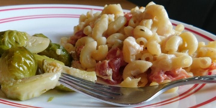 Canned tuna is a great staple item to keep around for making easy dinner ideas from your pantry. My family loves this tuna macaroni casserole from scratch.