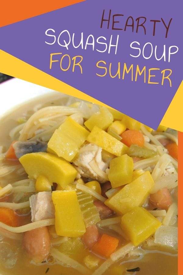 There's no better way to use a bunch of squash and other garden vegetables than a yummy soup. This hearty squash soup for summer is the answer to your squash overload.