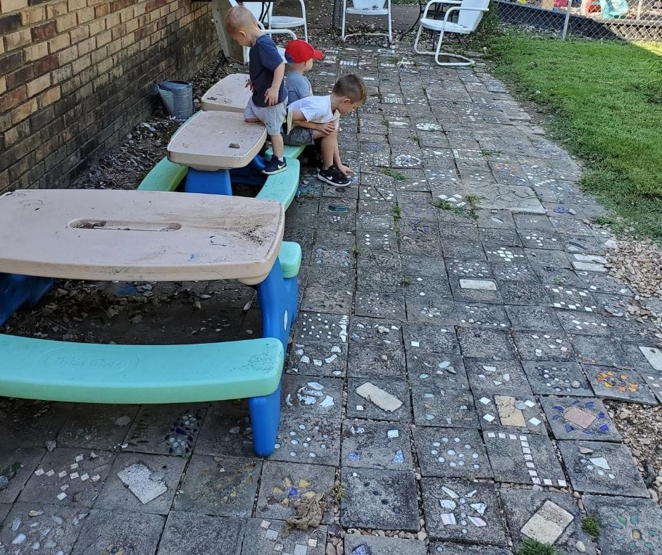 home daycare playground seating area