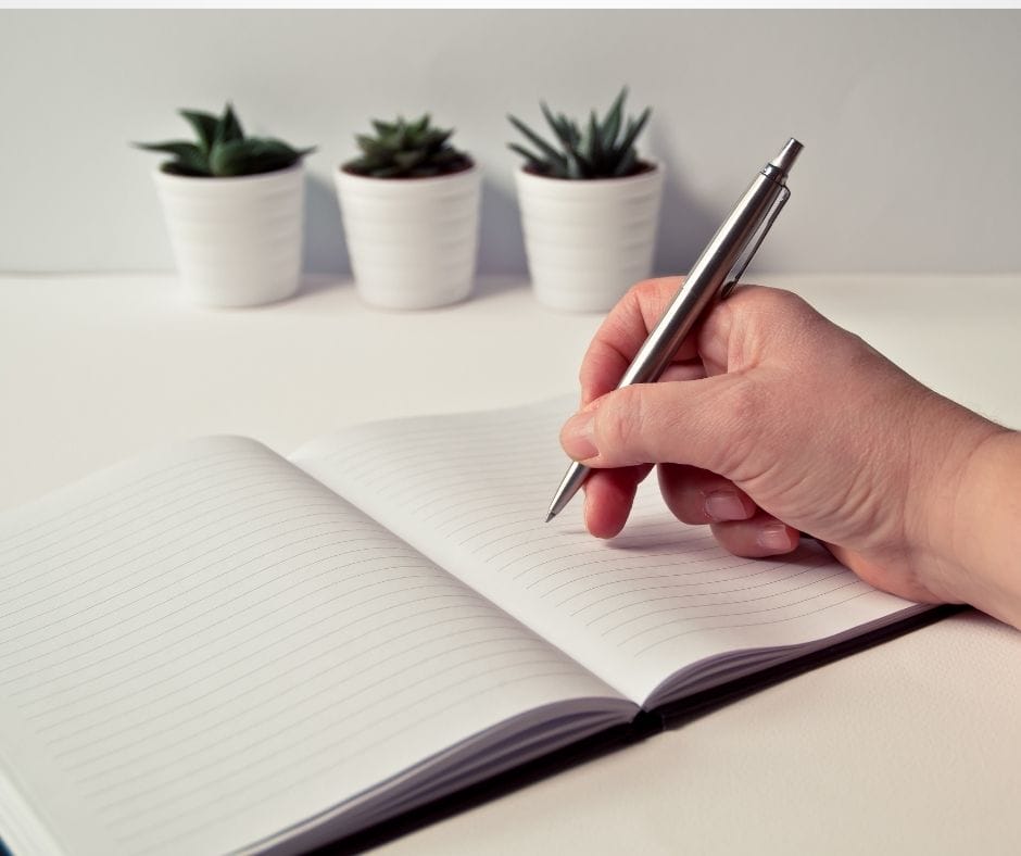 notebook and pen ready to make a plan