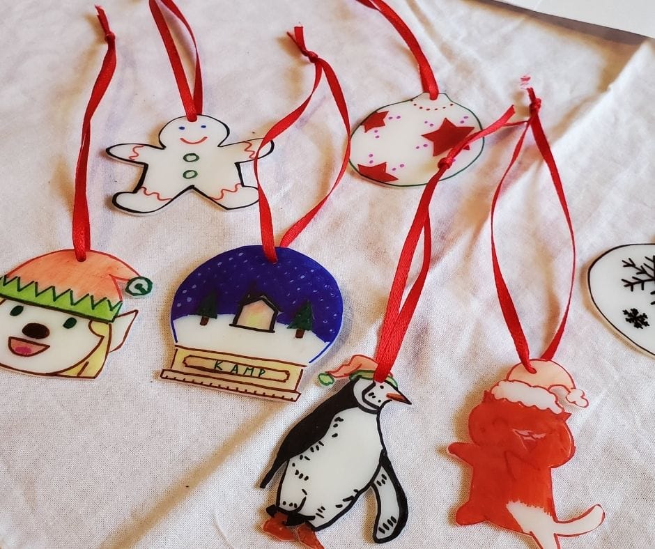shrinky dinks made from christmas printables