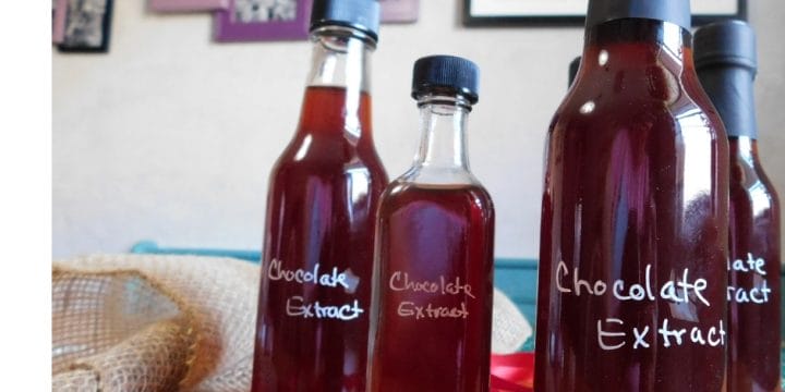 jars of chocolate extract on the table