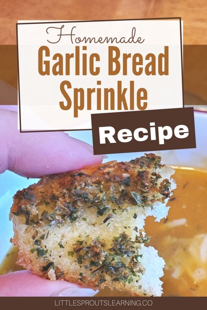 Herb encrusted garlic bread with garlic bread seasoning mix
