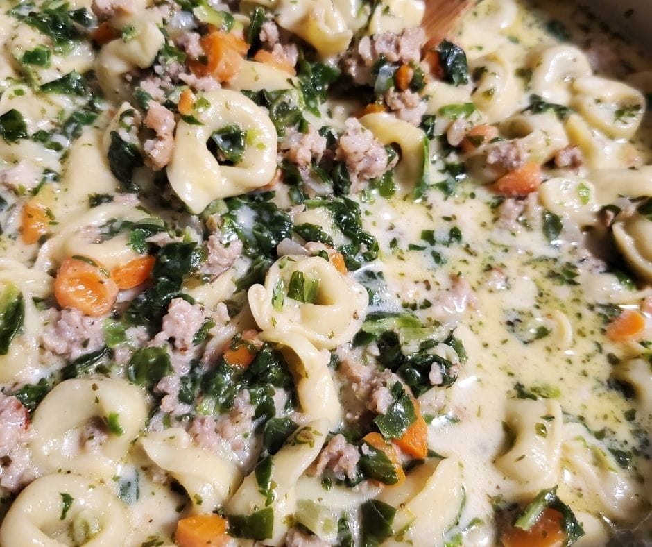 sausage spinach tortellini soup