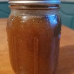 citrus balsamic dressing in a mason jar on the table