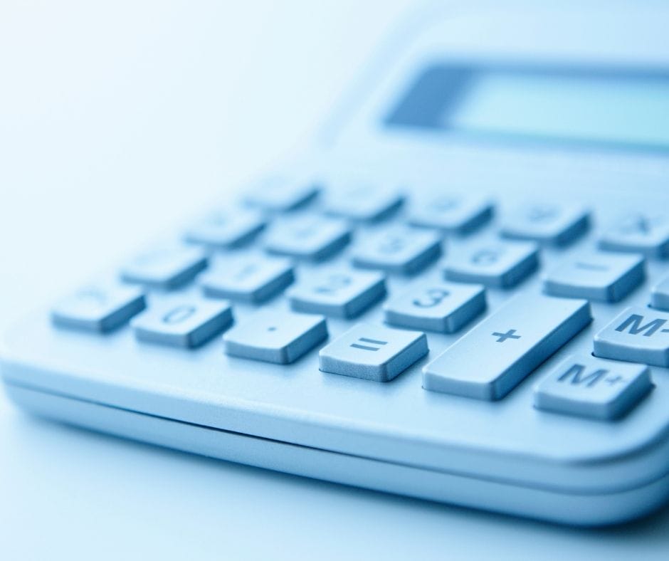 calculator on a table top