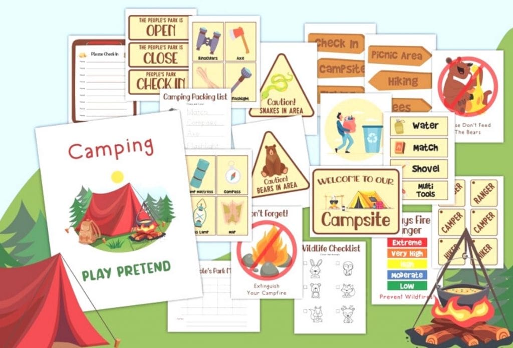 camping party idea pack