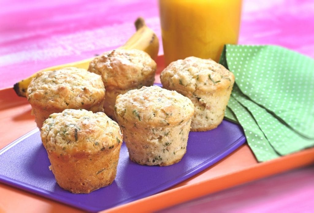 muffins on a plate for daycare snacks