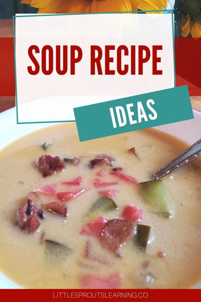 Bowl of hot soup on the table with a spoon