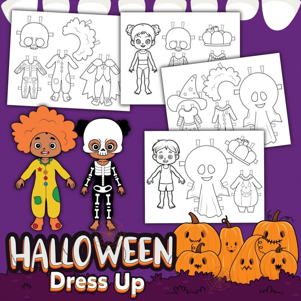 Halloween paper dolls