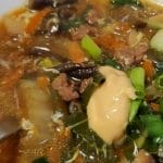Chinese Minced Beef Soup in a bowl