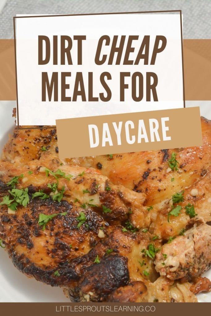 dirt cheap chicken thighs for daycare lunch on a plate