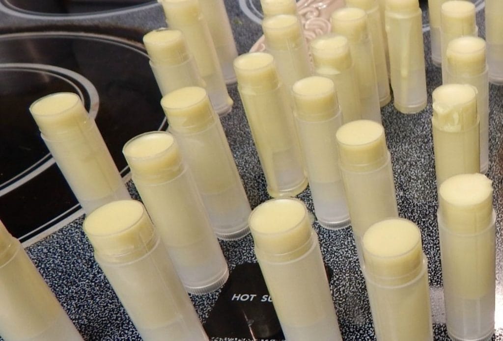 bug bite stick tubes hardening on a stove top