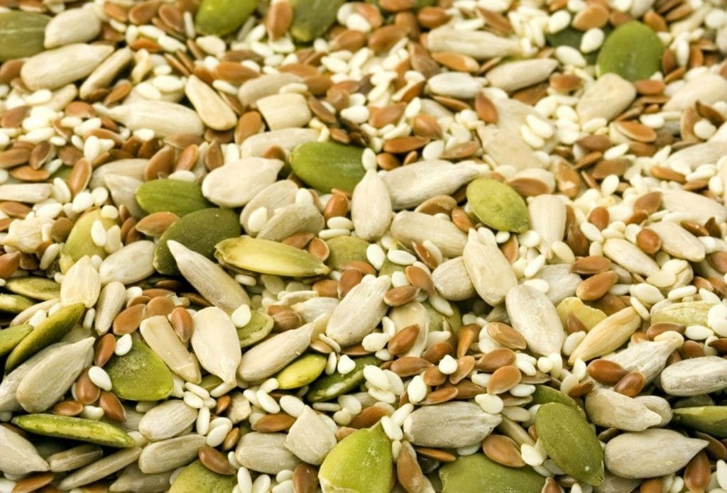 mixed seeds, pumpkin, sesame, flax, sunflower, etc.