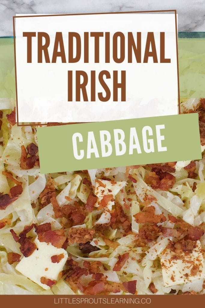 Cabbage and bacon in a dish