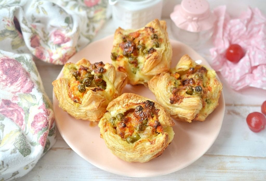 leftover mini chicken pot pies on a plate