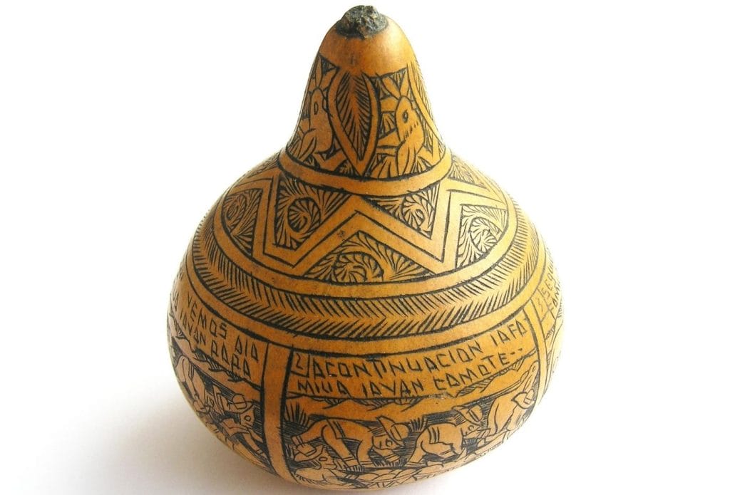 decorated large hardshell gourd