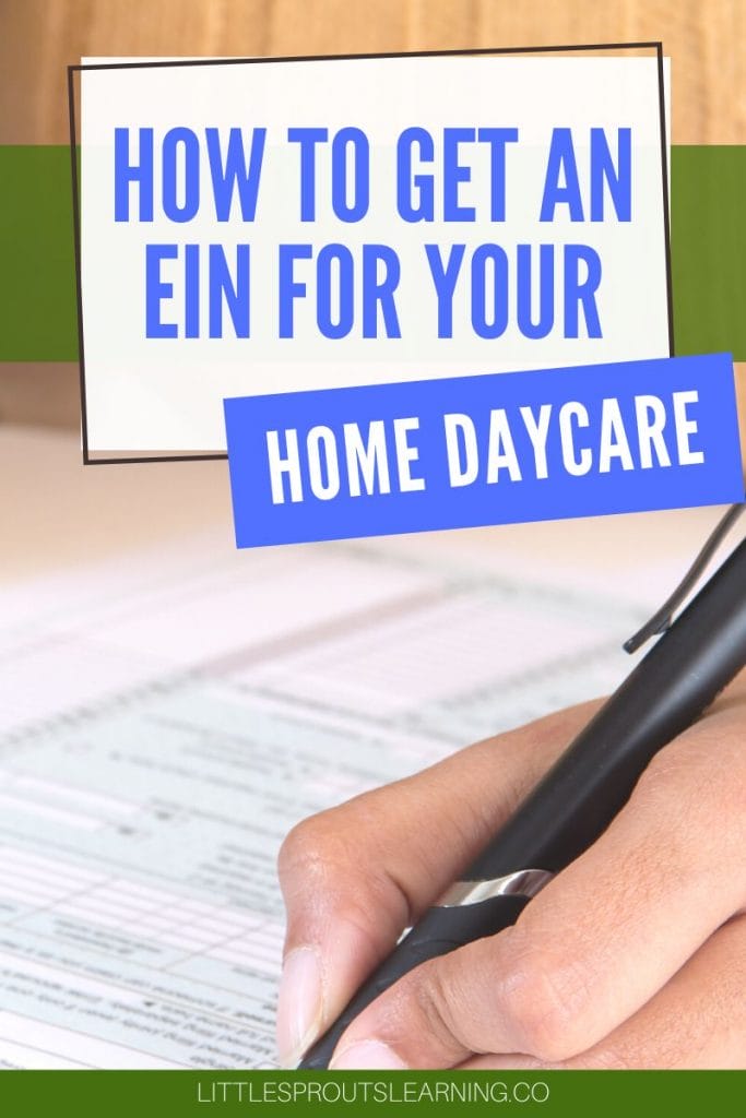 pen filling out tax forms for daycare business