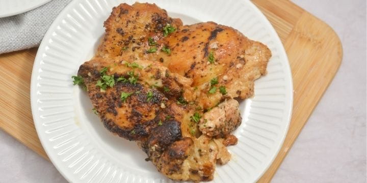 chicken thighs on a plate