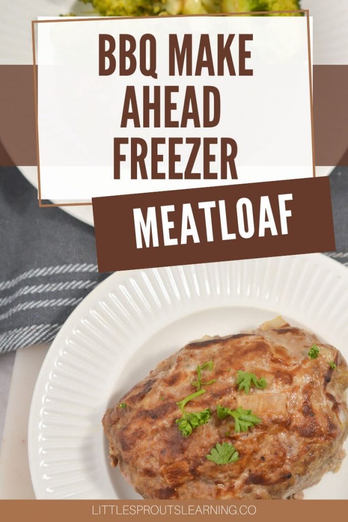 make ahead bbq meatloaf on a plate