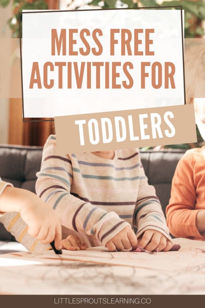 toddlers coloring mess free with crayons