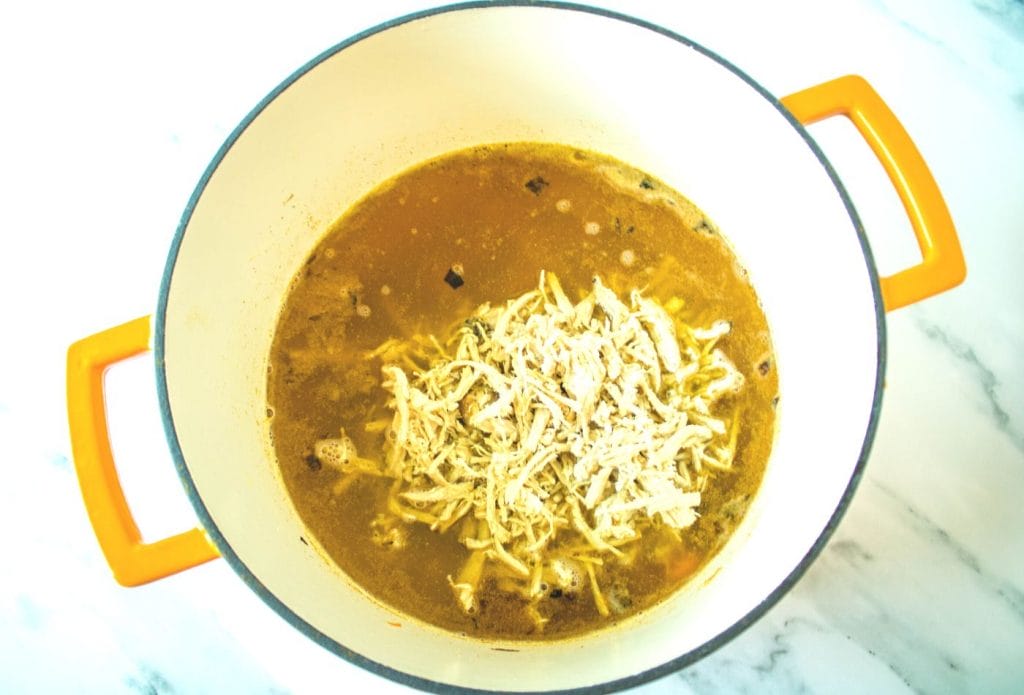 pan of smokey pork in broth