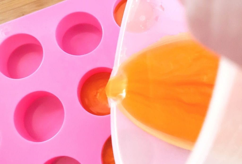 making orange lotion bars