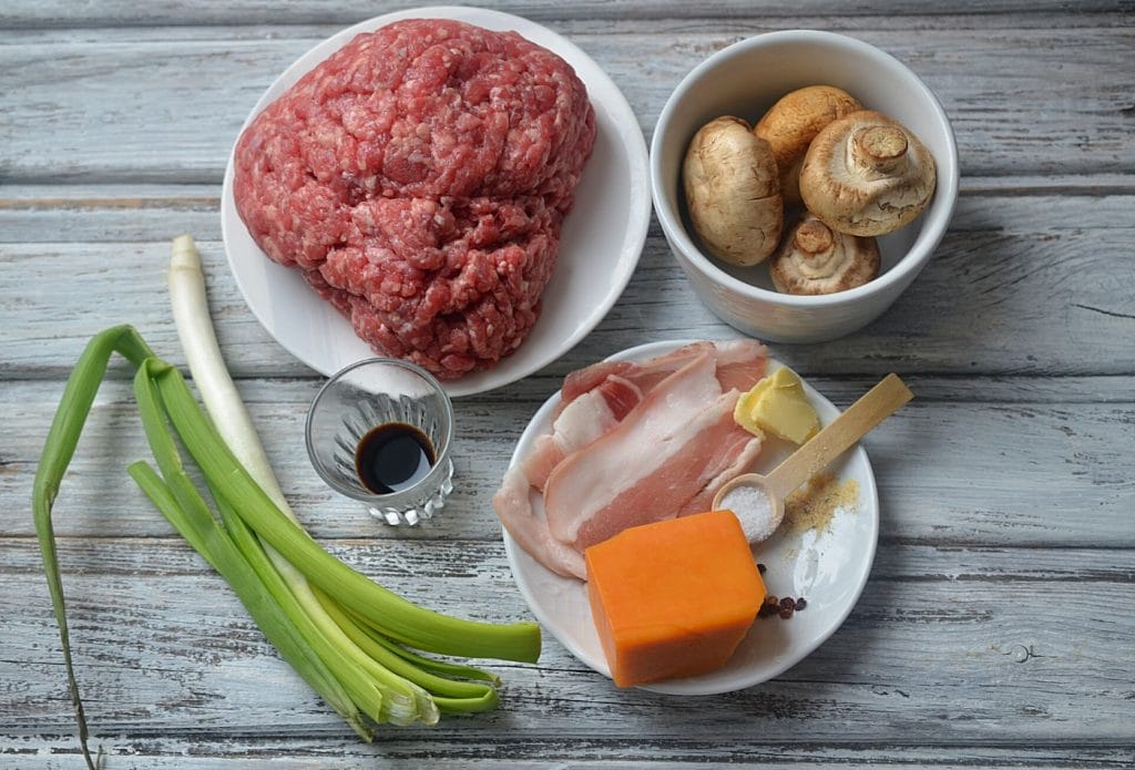 ingredients for burger bowls