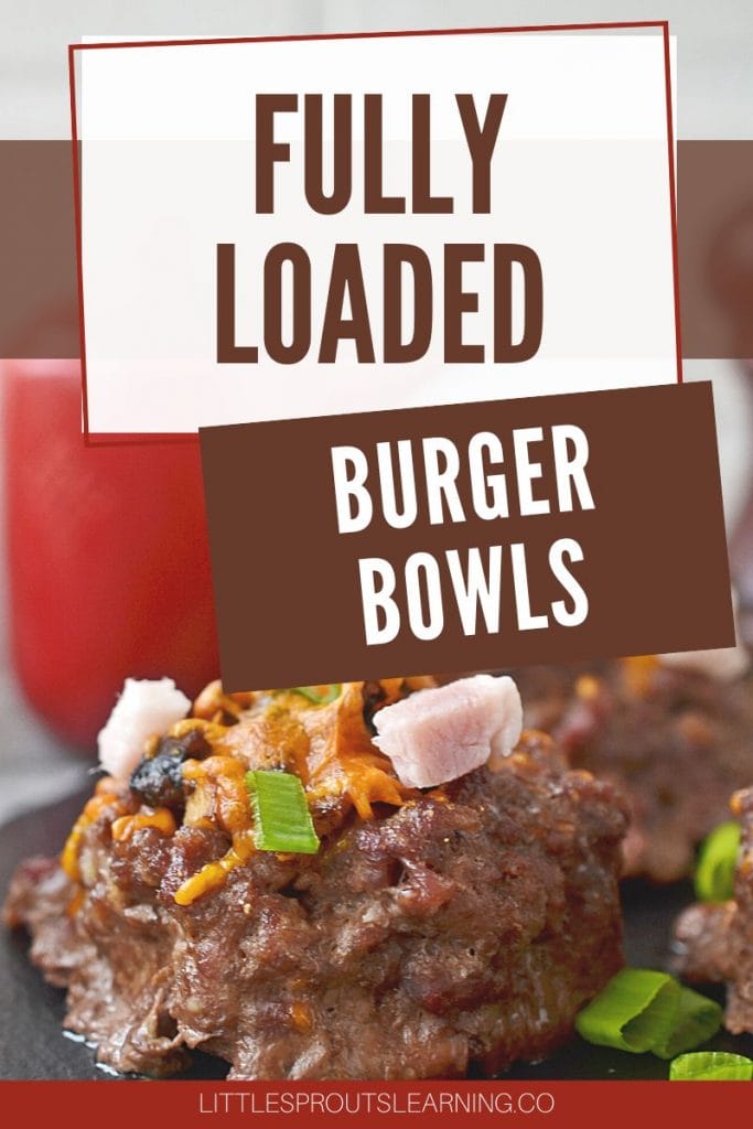 fully loaded burger bowls on a plate ready to serve