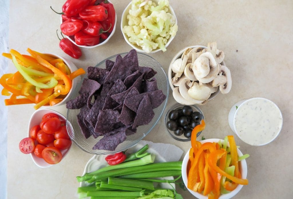 Halloween vegetable tray ingredients