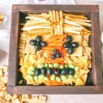 jack o lantern face charcuterie board