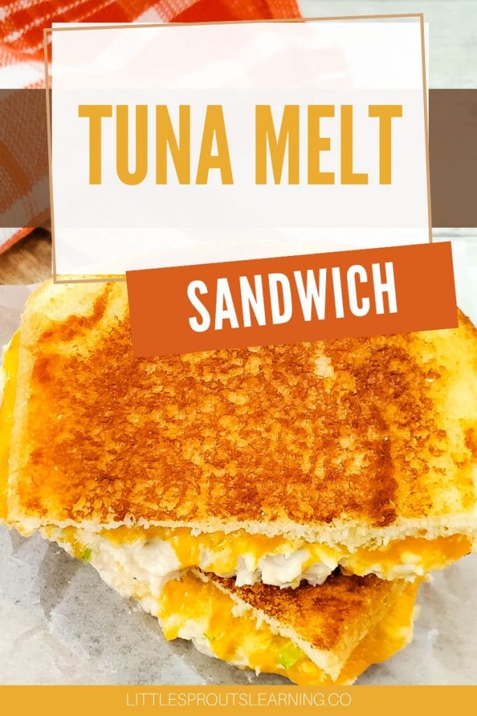 tuna melt sandwich browned and melty