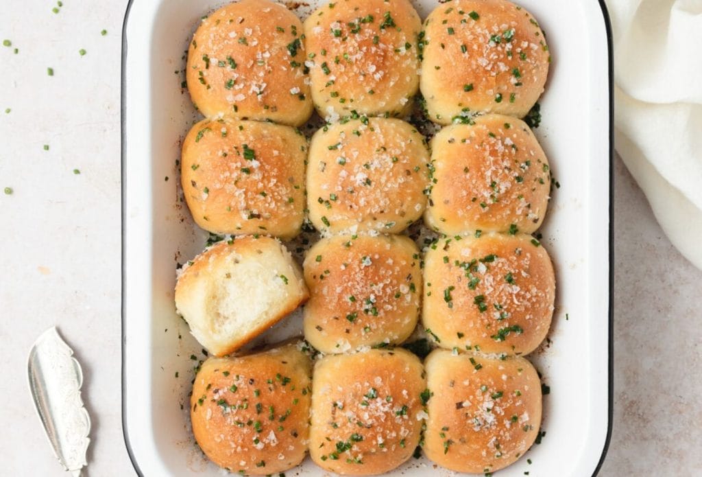 sourdough rolls with herbs