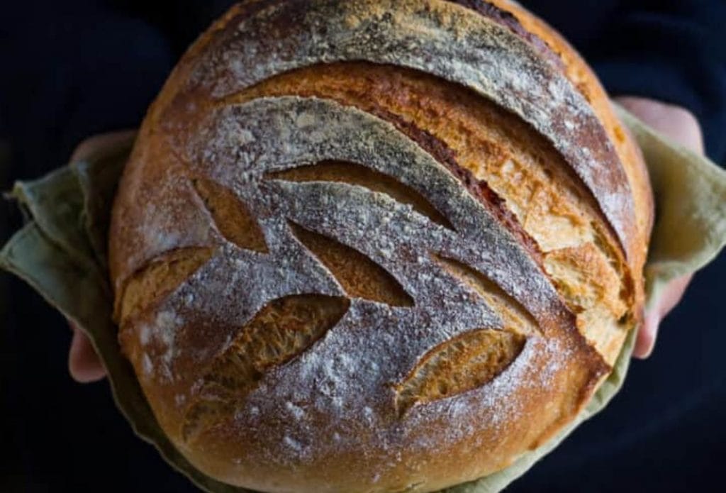beautiful artisan loaf of bread