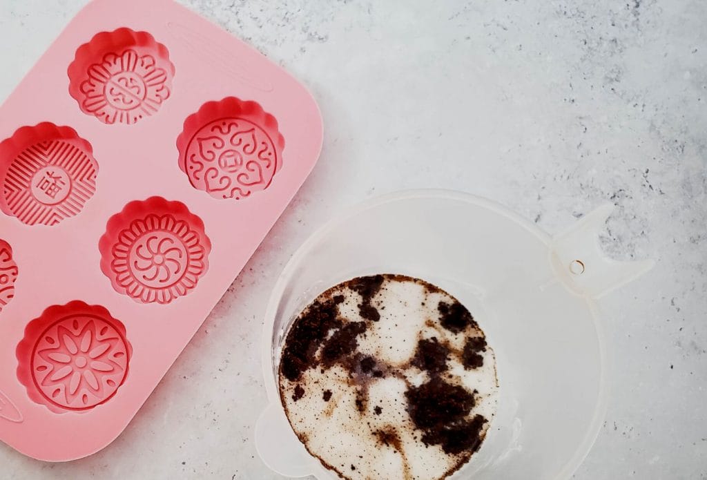 mixing up ingredients for DIY soap