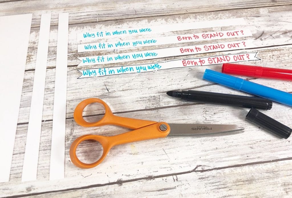 tags with words written on them why fit in when you were born to stand out