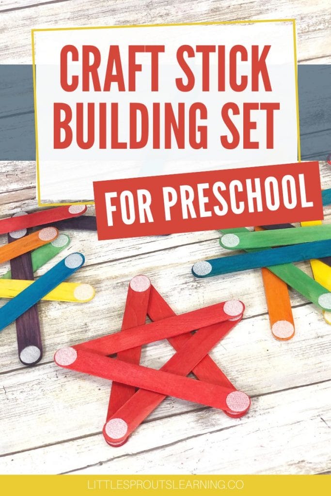 craft stick building set for preschool