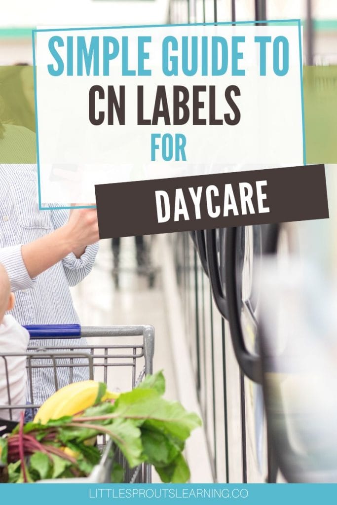 woman reading food labels at the grocery store in the freezer aisle-simple guide to CN labels for daycare