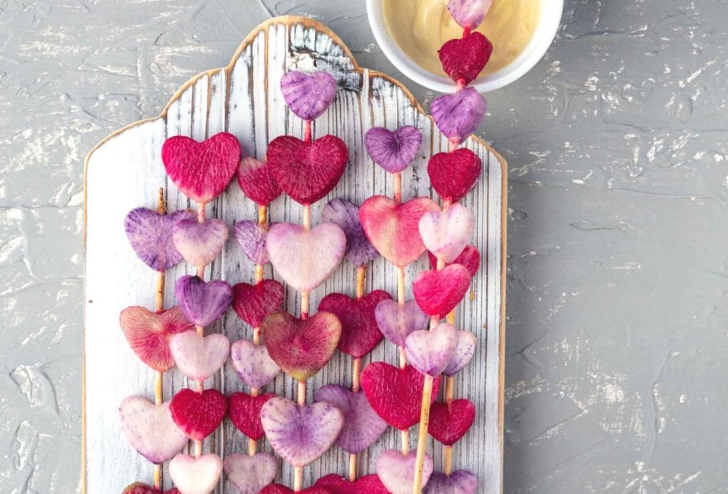 healthy valentine treat made with vegetables