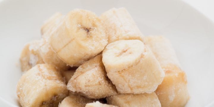 sliced frozen bananas