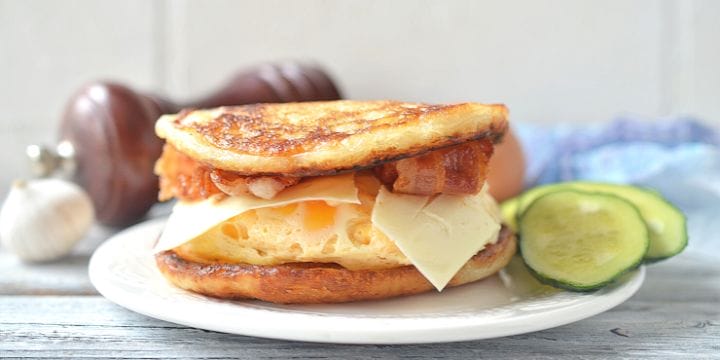 homemade mcgriddle on a plate
