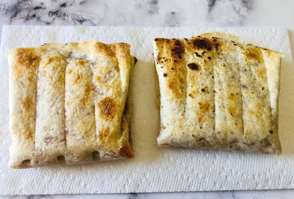 quesadillas fresh from the toaster on a paper towel