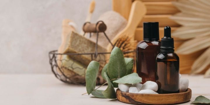healthy body products on a counter