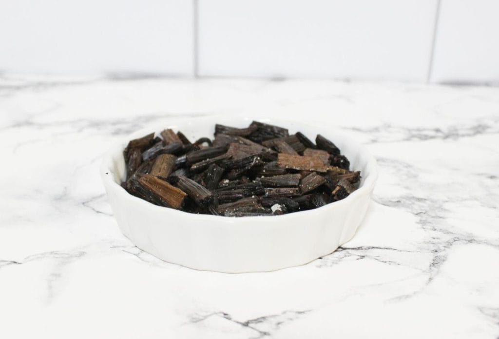 dried pieces of vanilla beans