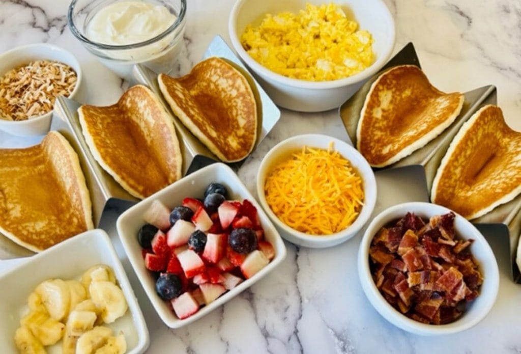 ingredients for pancake tacos