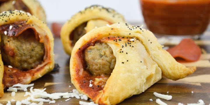 meatballs rolled up in crescent rolls
