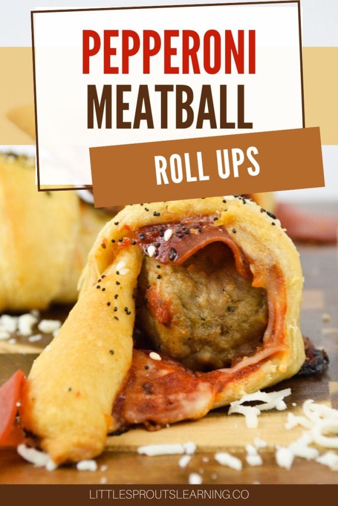 pepperoni meatball roll ups