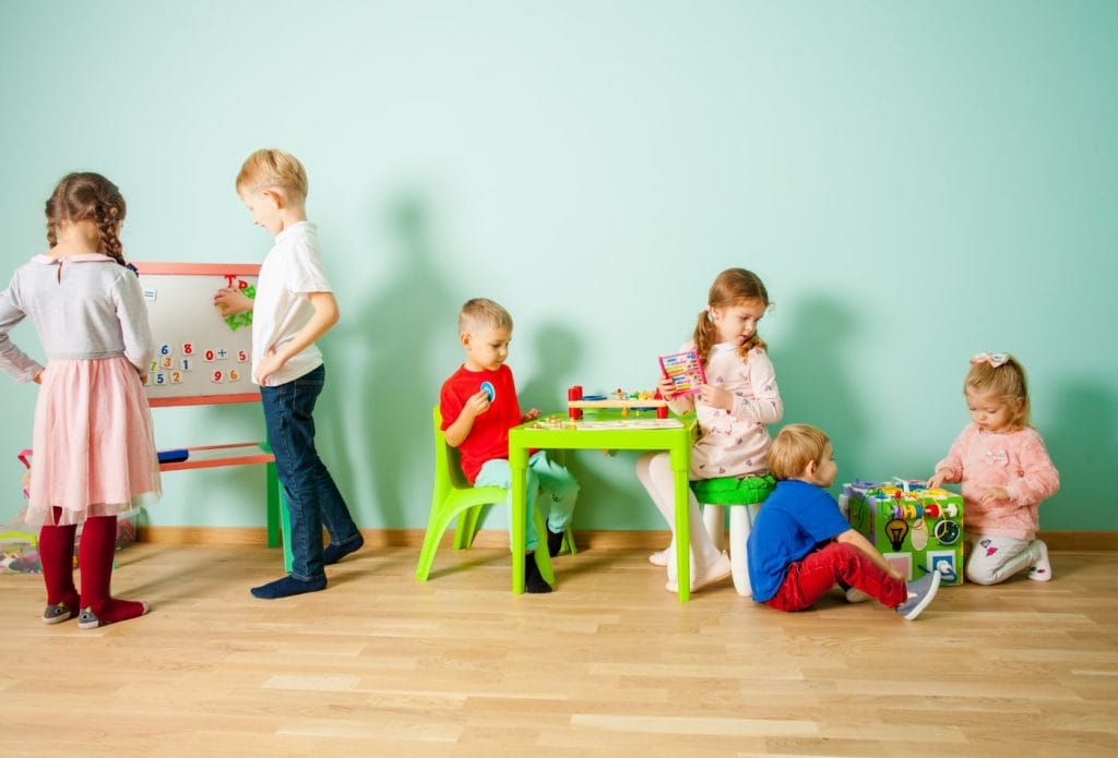 different children doing diverse activities