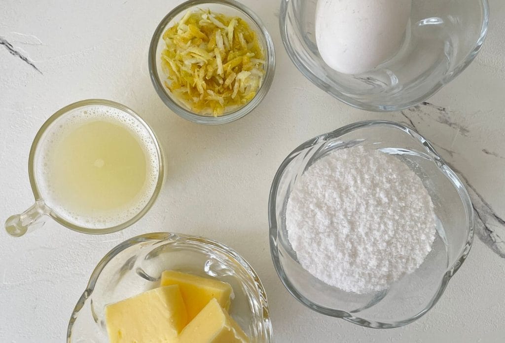 ingredients for lemon curd